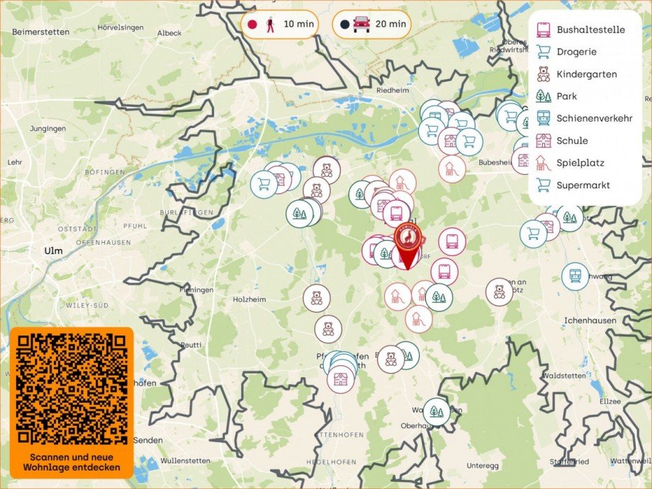 Lageplan Dachgeschosswohnung Bibertal