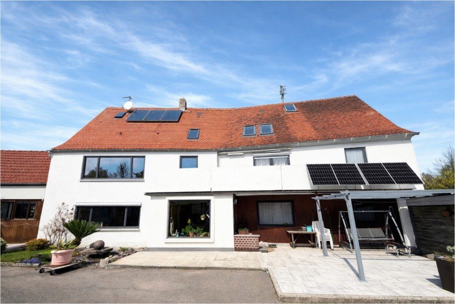 Hausansicht Etagenwohnung Fischach