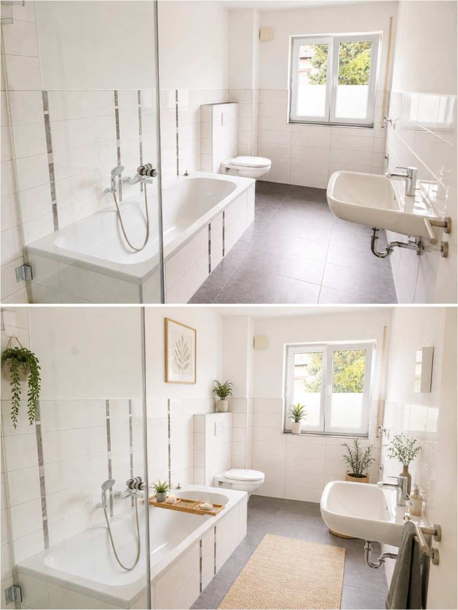 Badezimmer-M�blierungsvorschlag Etagenwohnung Leipheim