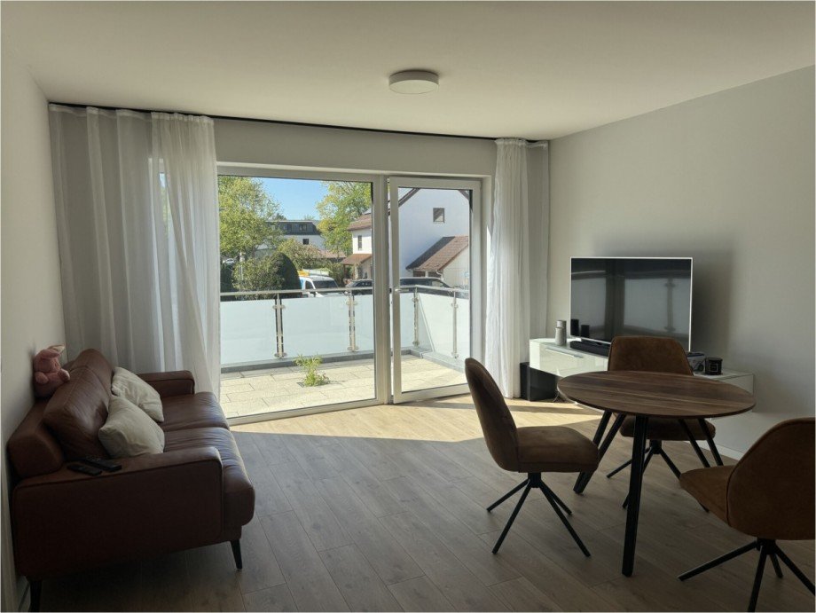 Blick auf Balkon Etagenwohnung Wei�enhorn