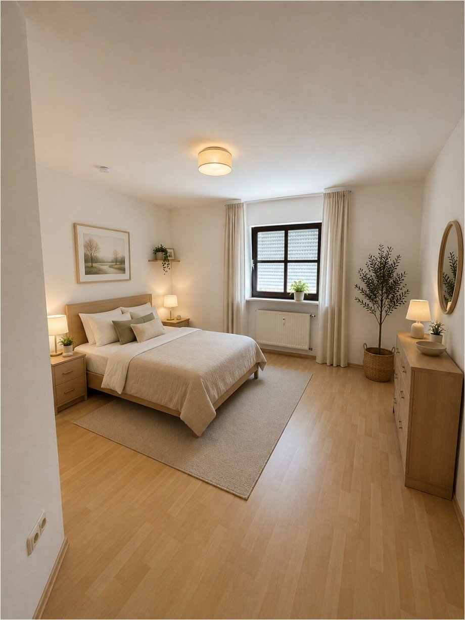 Schlafzimmer Erdgeschosswohnung Fischach