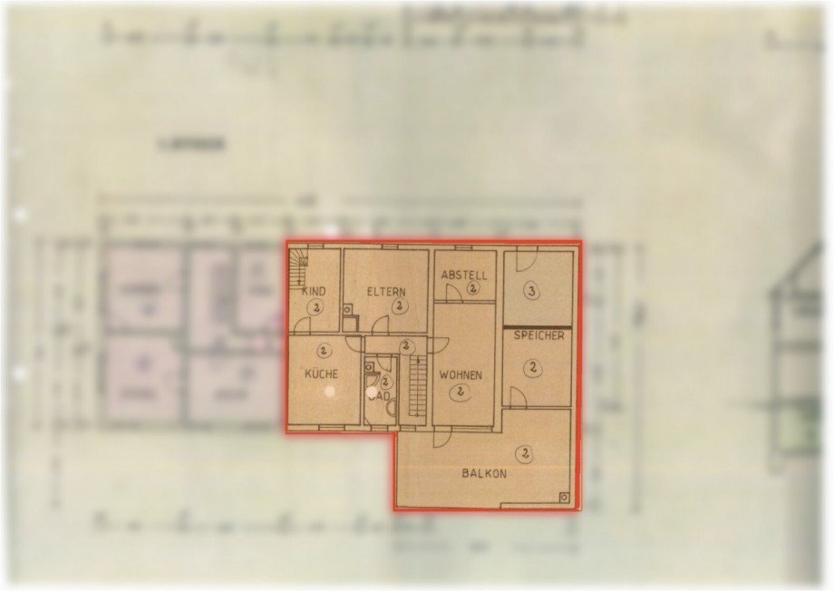 Gro�z�giger Wohnbereich mit Zugang zum Balkon Maisonettewohnung K�tz / Kleink�tz