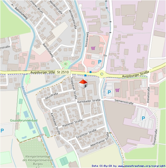 Lageplan Etagenwohnung Burgau