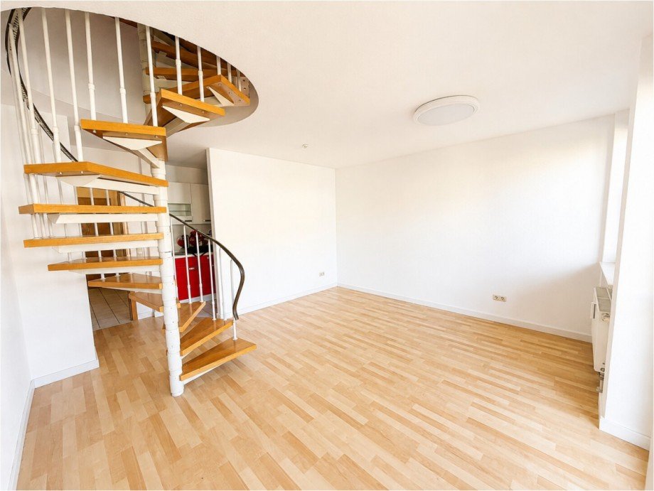 Wohnbereich mit abgetrennter K�che Etagenwohnung Burgau
