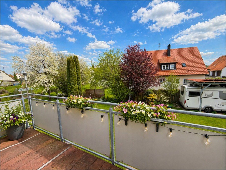 Balkon mit Aussicht Einfamilienhaus Kutzenhausen / Maingr�ndel