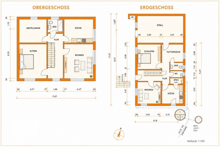 Grundrisse Bauernhaus Ballendorf