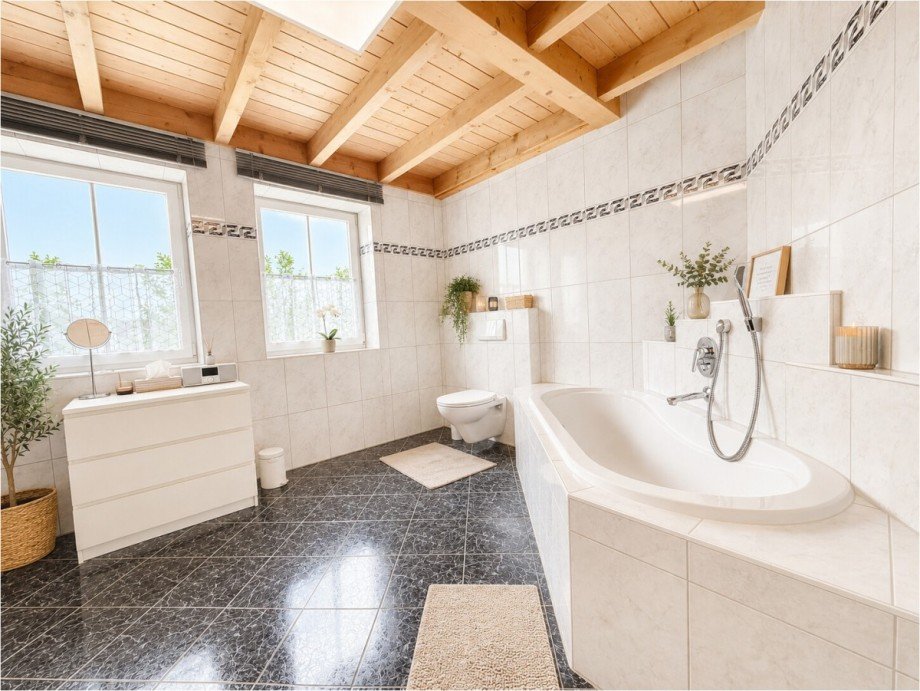 DG Badezimmer Einfamilienhaus Kutzenhausen / Maingr�ndel