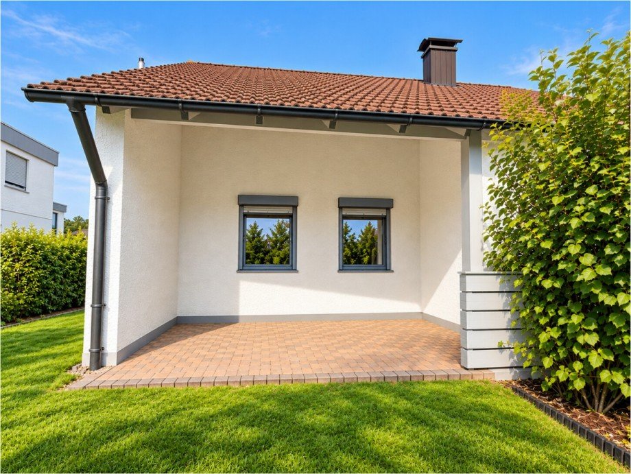 EG �berdachte Terrasse Mehrfamilienhaus Elchingen