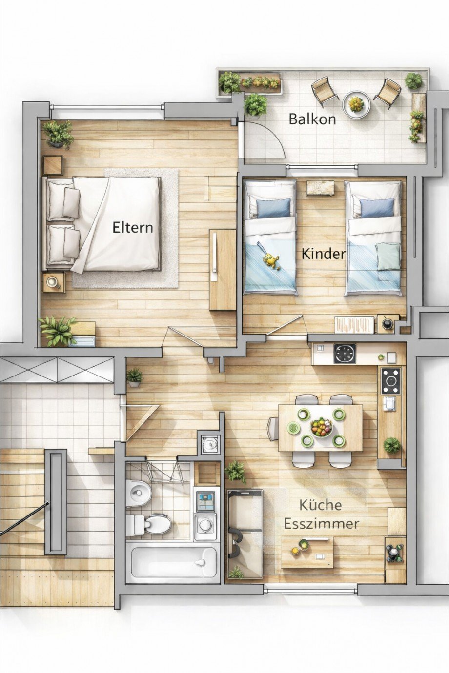Grundriss Etagenwohnung Wei�enhorn