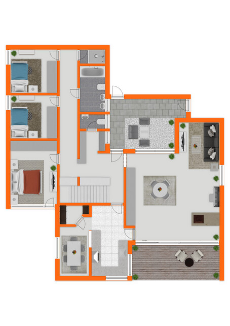 Grundriss EG Ogulo Einfamilienhaus G�nzburg