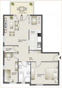 Grundriss Nr. 3 Wohnung Nr. 3