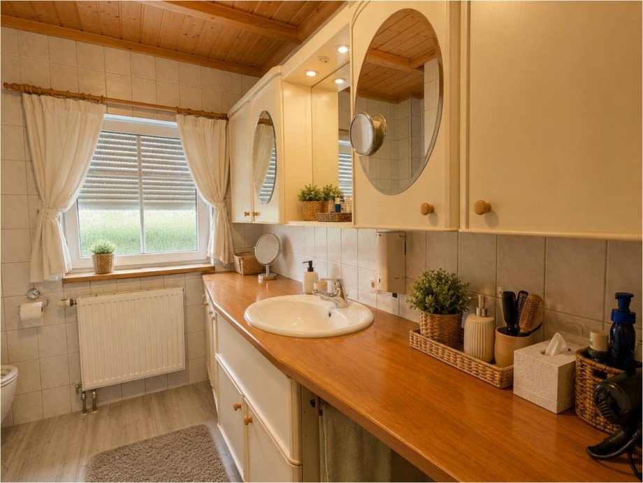 Badezimmer Waschtisch Einfamilienhaus Breitenthal