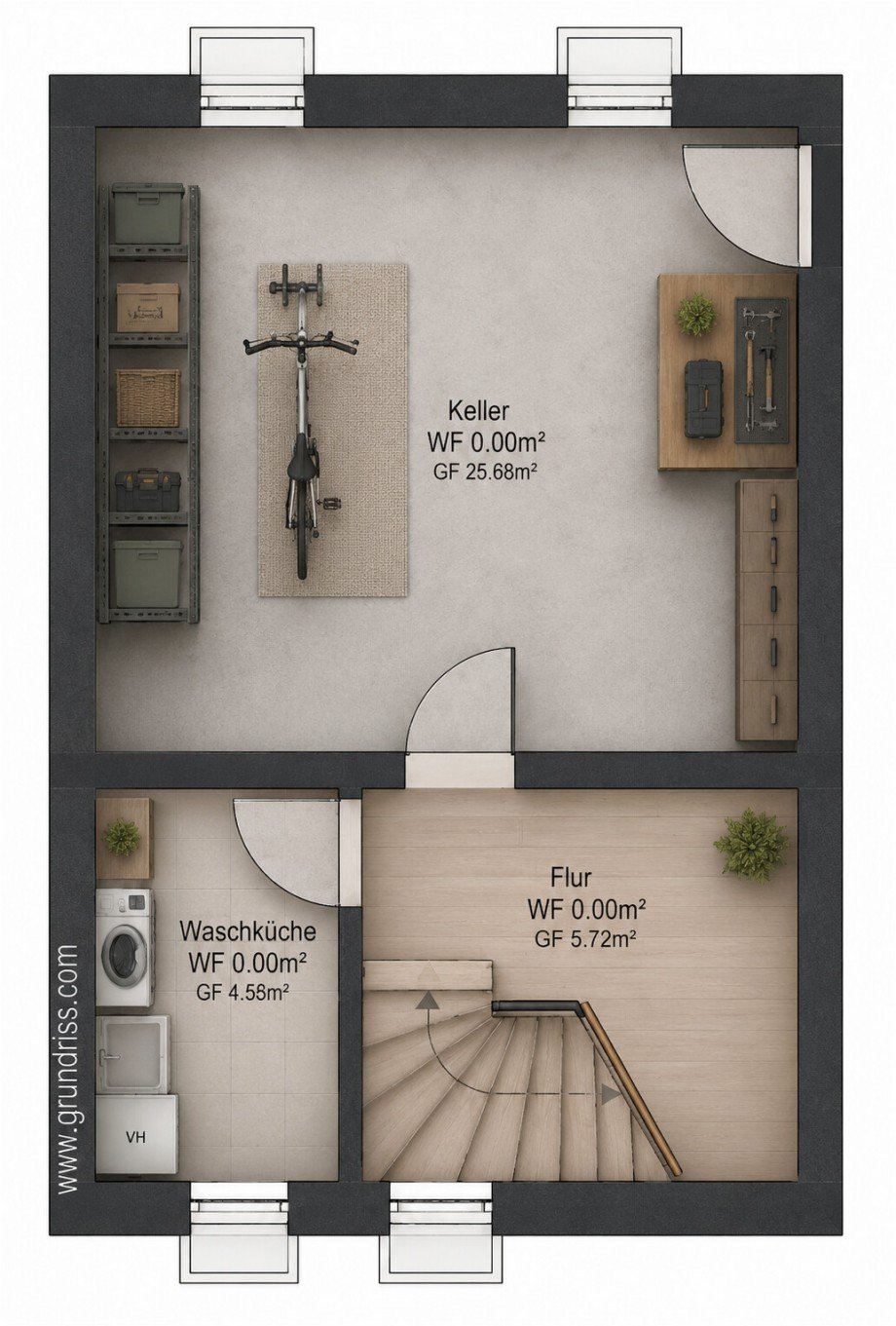 ELW Kellergeschoss Einfamilienhaus Kutzenhausen / Maingr�ndel