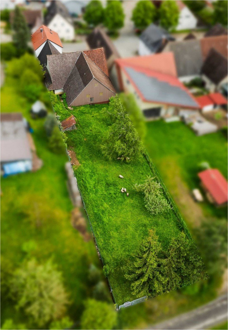 Vogelperspektive Bauernhaus Ballendorf