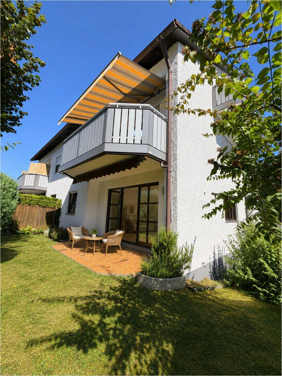 Terrasse mit Gartenanteil Erdgeschosswohnung Fischach