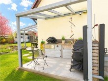 Terrasse mit Au�enk�che Wo Wohntr�ume wahr werden-Familienidyll mit Einliegerwohnung im ruhigen wundersch�nen Gartenparadies