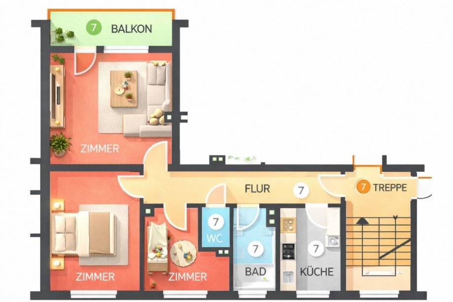 Grundriss Etagenwohnung Ulm / B�fingen